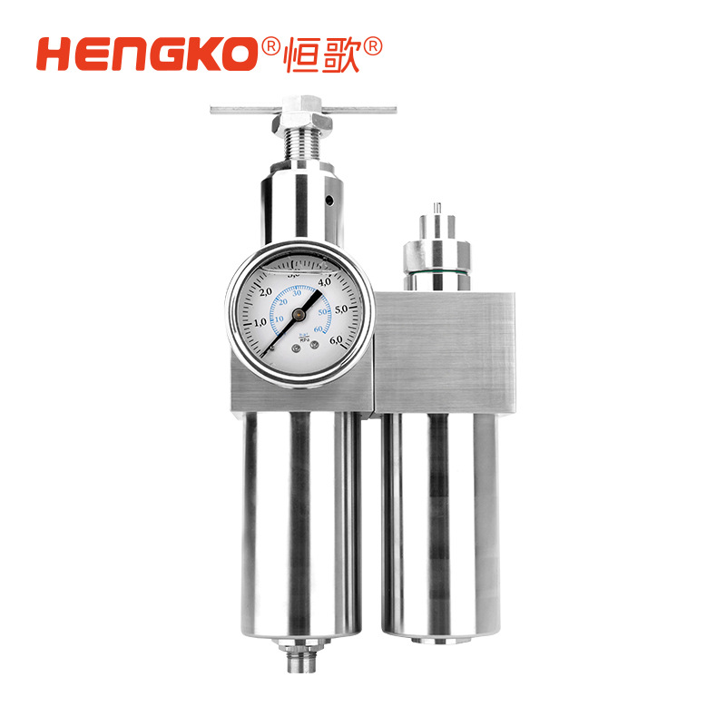 大流量气液分离器气源干燥器氢气电子半导体行业精密过滤器不锈钢气动气源件处理过滤器SFR200/400耐压气体高压调压阀减压阀